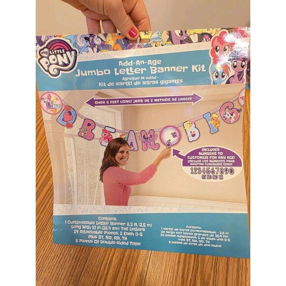 My‎ Little Pony Birthday Party Decorations Customizable Banner Bday Candle NEW - Picture 4 of 5
